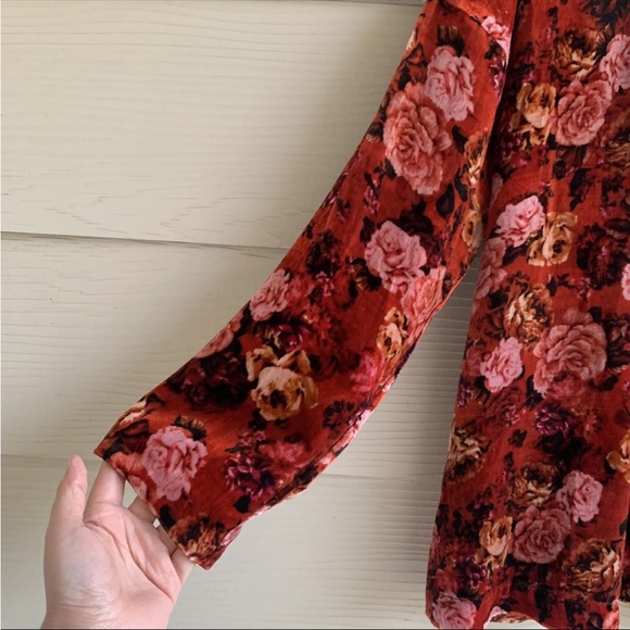 Johnny Was Billie Kimono cardigan Medium Floral Velvet tassel Sequins Blazer - Picture 6 of 12